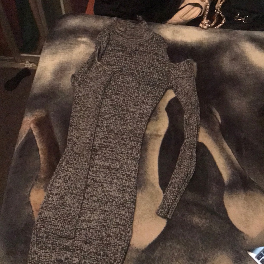 Long deal grey dress